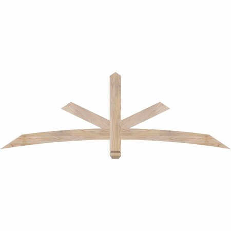 Ekena Millwork Alberta Smooth Timber Gable Bracket, Douglas Fir, 72"W x 24"H x 1 1/2"D x 3 1/2"F, 8/12 Pitch GBW072X24X0204ALB00SDF